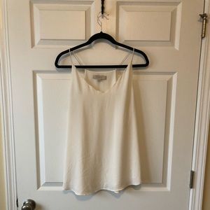 Loft cami cream size large scalloped neck